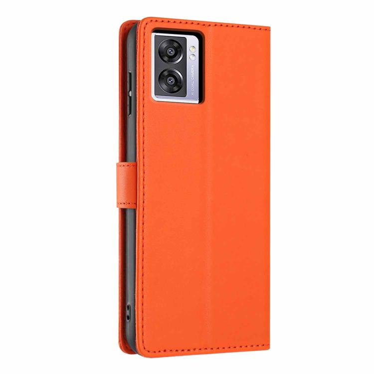 For OPPO A57 4G / A77 4G Global Tree Cat Embossed Flip Vegan Leather Phone Case
