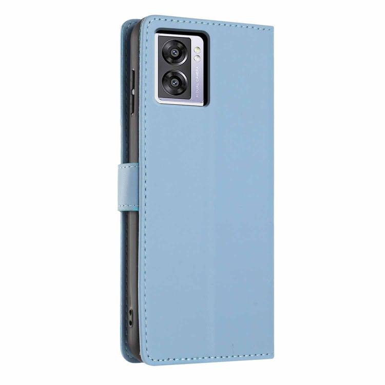 For OPPO A57 4G / A77 4G Global Tree Cat Embossed Flip Vegan Leather Phone Case