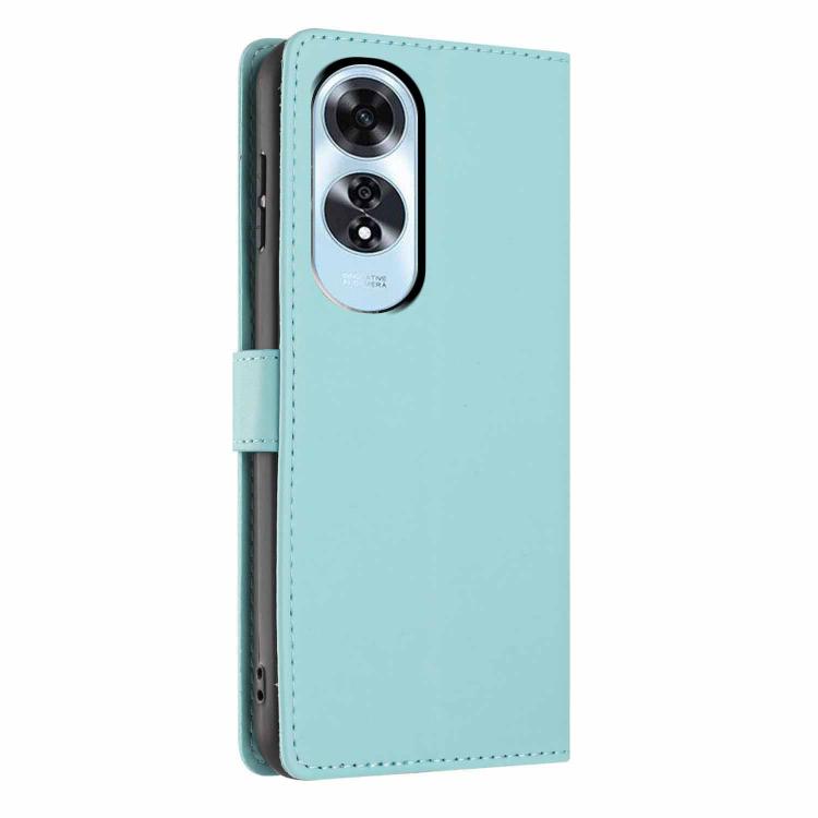 For OPPO A60 4G Global Tree Cat Embossed Flip Vegan Leather Phone Case