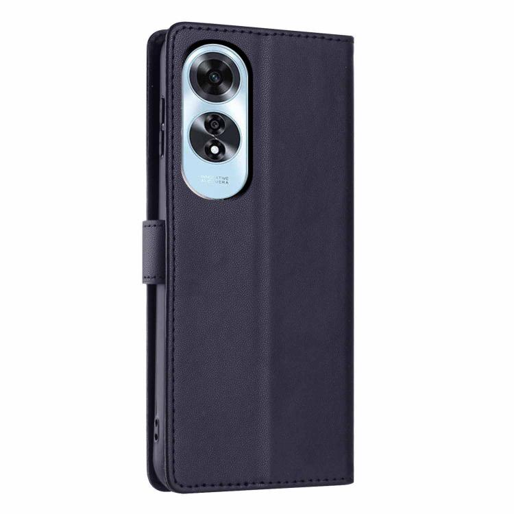 For OPPO A60 4G Global Tree Cat Embossed Flip Vegan Leather Phone Case