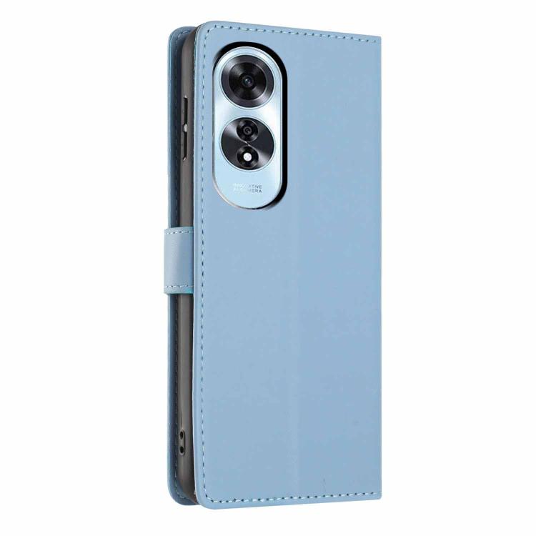 For OPPO A60 4G Global Tree Cat Embossed Flip Vegan Leather Phone Case