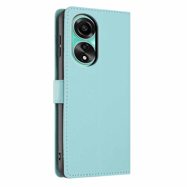 For OPPO A78 5G Global / A1x Tree Cat Embossed Flip Vegan Leather Phone Case