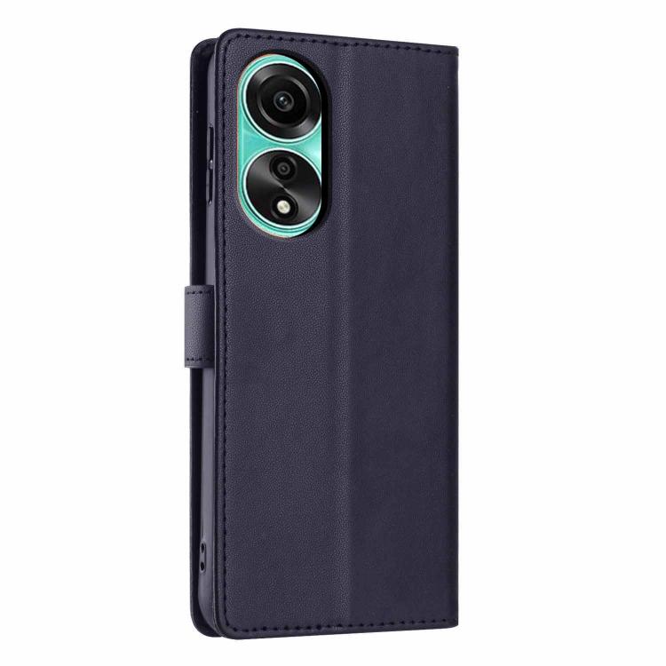For OPPO A78 5G Global / A1x Tree Cat Embossed Flip Vegan Leather Phone Case