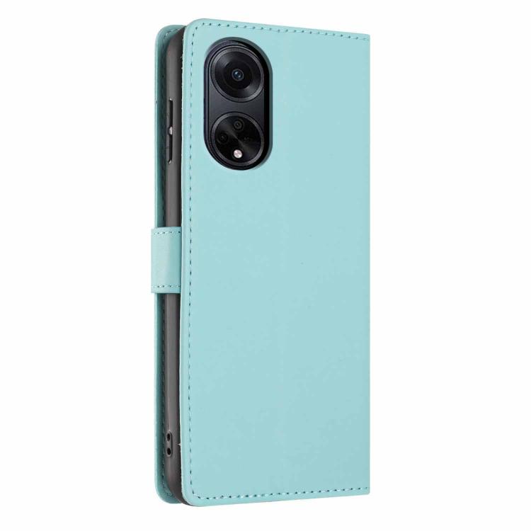 For OPPO A98 5G Tree Cat Embossed Flip Vegan Leather Phone Case
