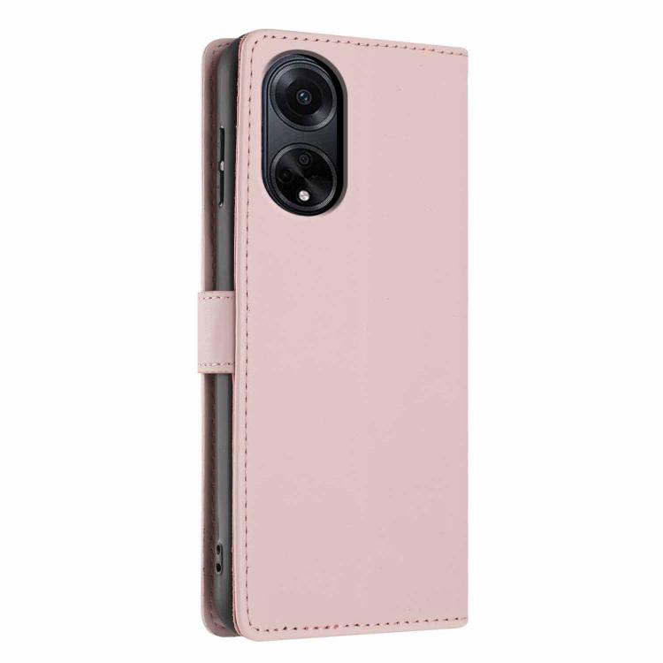 For OPPO A98 5G Tree Cat Embossed Flip Vegan Leather Phone Case