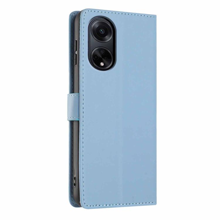 For OPPO A98 5G Tree Cat Embossed Flip Vegan Leather Phone Case