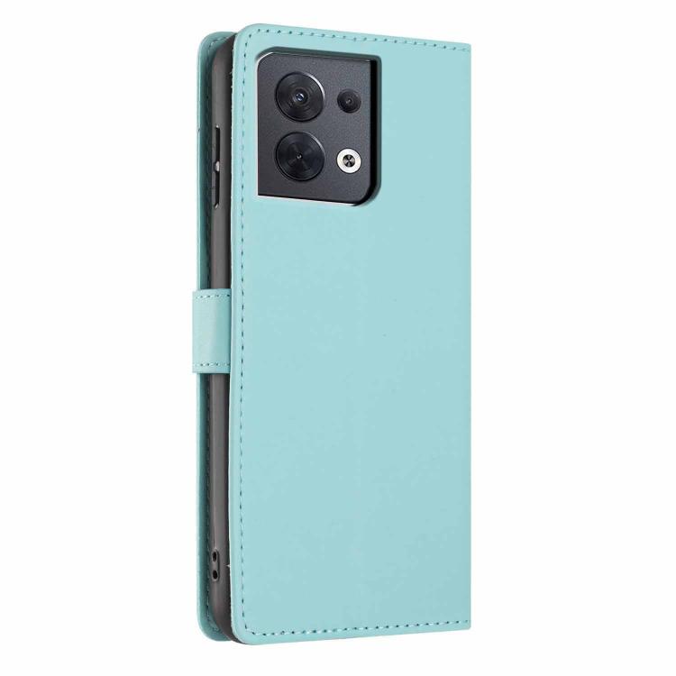 For OPPO Reno8 5G Tree Cat Embossed Flip Vegan Leather Phone Case
