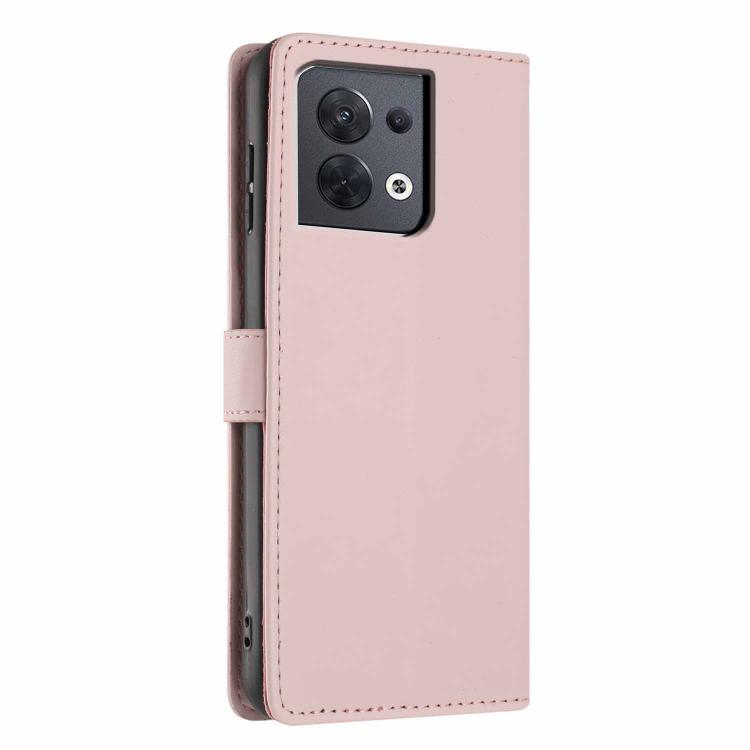 For OPPO Reno8 5G Tree Cat Embossed Flip Vegan Leather Phone Case