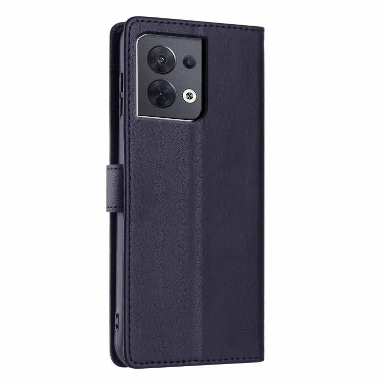For OPPO Reno8 5G Tree Cat Embossed Flip Vegan Leather Phone Case