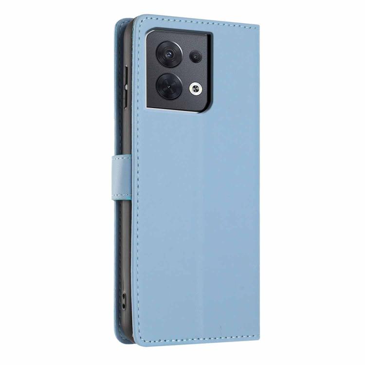 For OPPO Reno8 5G Tree Cat Embossed Flip Vegan Leather Phone Case