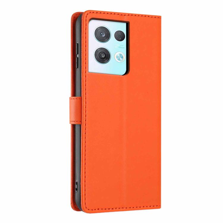 For OPPO Reno8 Pro 5G Tree Cat Embossed Flip Vegan Leather Phone Case