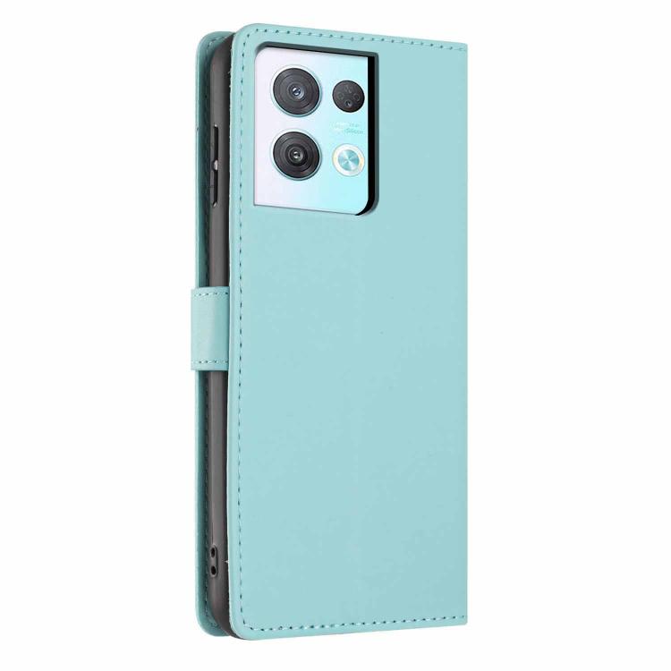 For OPPO Reno8 Pro 5G Tree Cat Embossed Flip Vegan Leather Phone Case