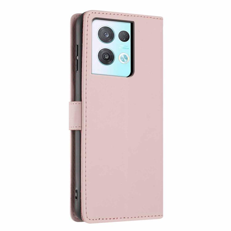 For OPPO Reno8 Pro 5G Tree Cat Embossed Flip Vegan Leather Phone Case