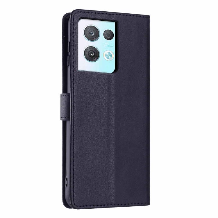 For OPPO Reno8 Pro 5G Tree Cat Embossed Flip Vegan Leather Phone Case