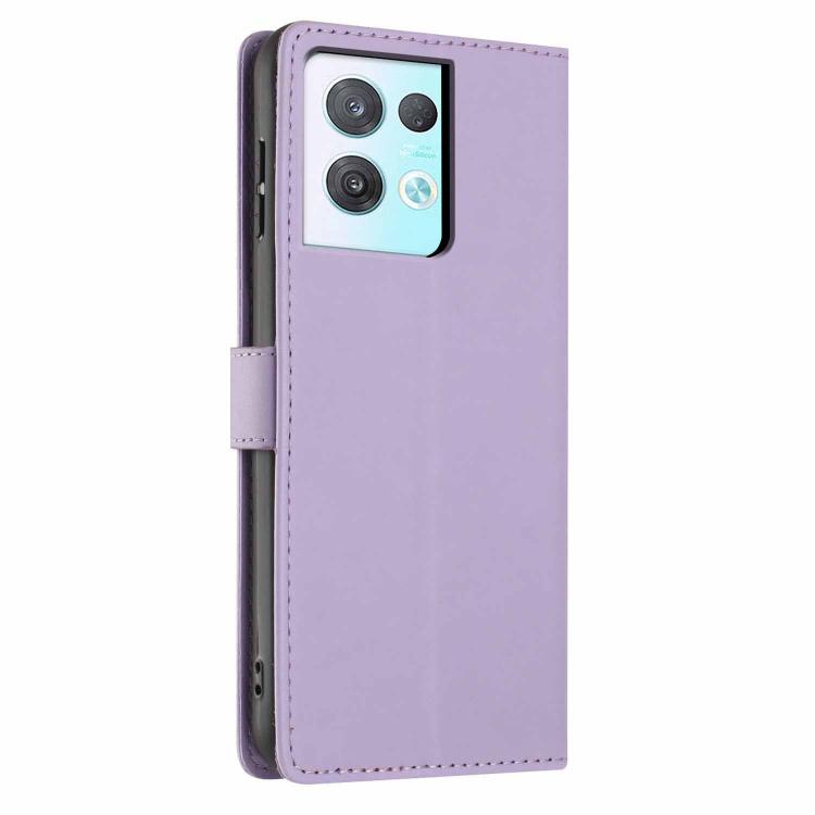 For OPPO Reno8 Pro 5G Tree Cat Embossed Flip Vegan Leather Phone Case