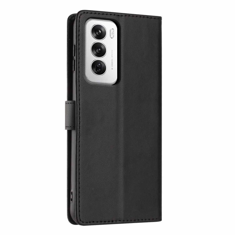 For OPPO Reno12 Global Tree Cat Embossed Flip Vegan Leather Phone Case