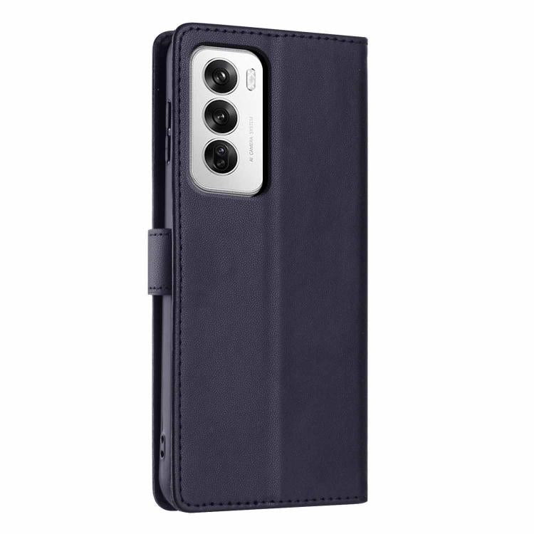 For OPPO Reno12 Global Tree Cat Embossed Flip Vegan Leather Phone Case