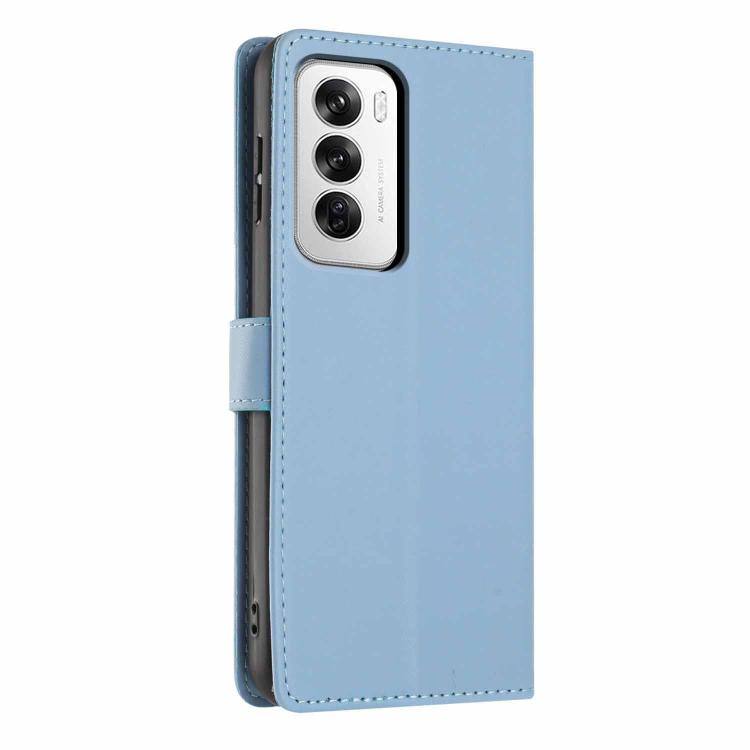 For OPPO Reno12 Global Tree Cat Embossed Flip Vegan Leather Phone Case
