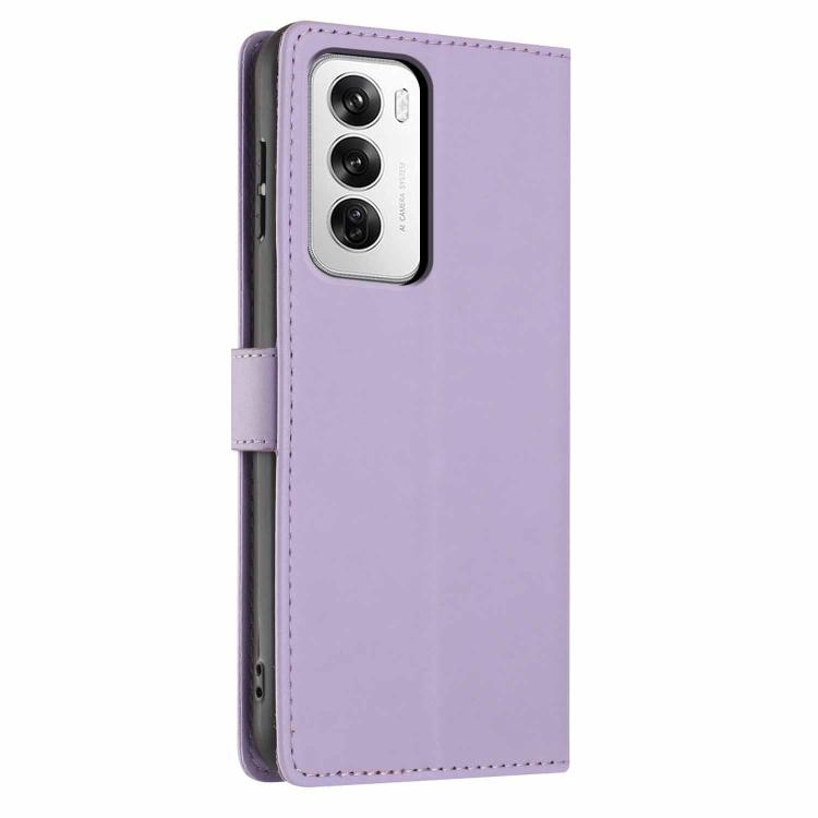 For OPPO Reno12 Global Tree Cat Embossed Flip Vegan Leather Phone Case