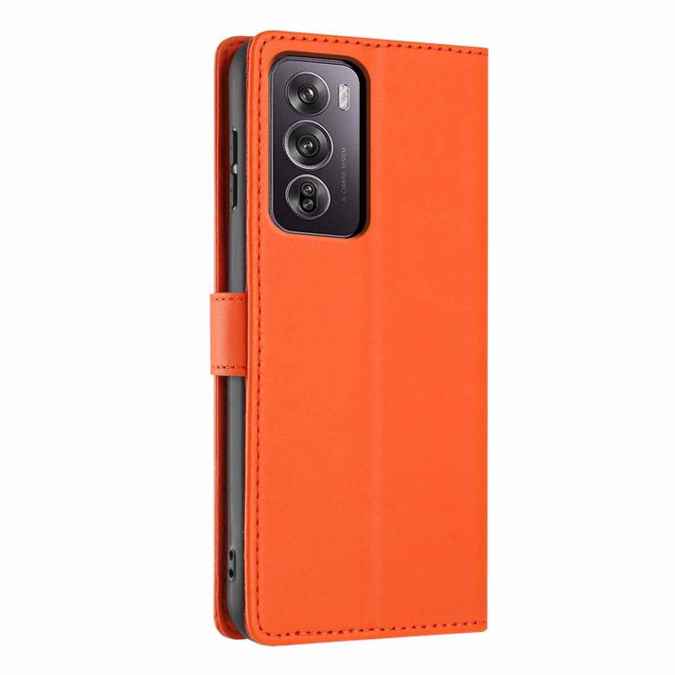 For OPPO Reno12 Pro Global Tree Cat Embossed Flip Vegan Leather Phone Case