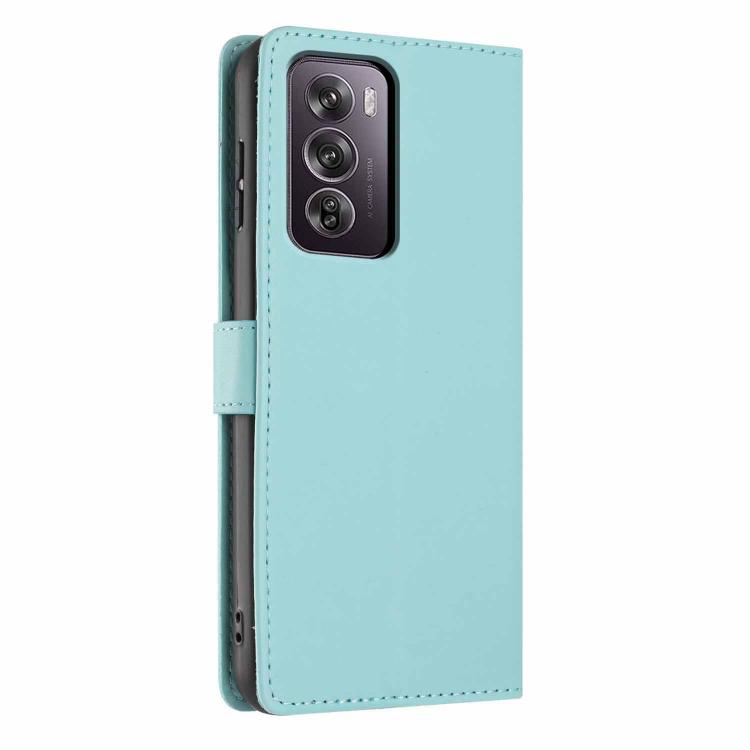 For OPPO Reno12 Pro Global Tree Cat Embossed Flip Vegan Leather Phone Case