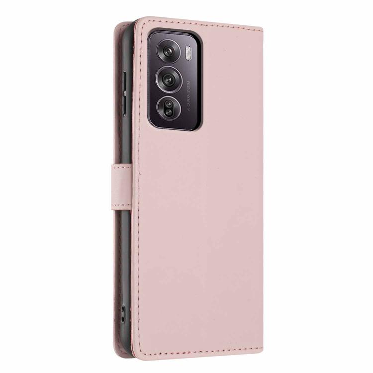 For OPPO Reno12 Pro Global Tree Cat Embossed Flip Vegan Leather Phone Case