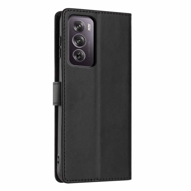 For OPPO Reno12 Pro Global Tree Cat Embossed Flip Vegan Leather Phone Case