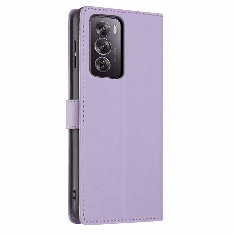 For OPPO Reno12 Pro Global Tree Cat Embossed Flip Vegan Leather Phone Case