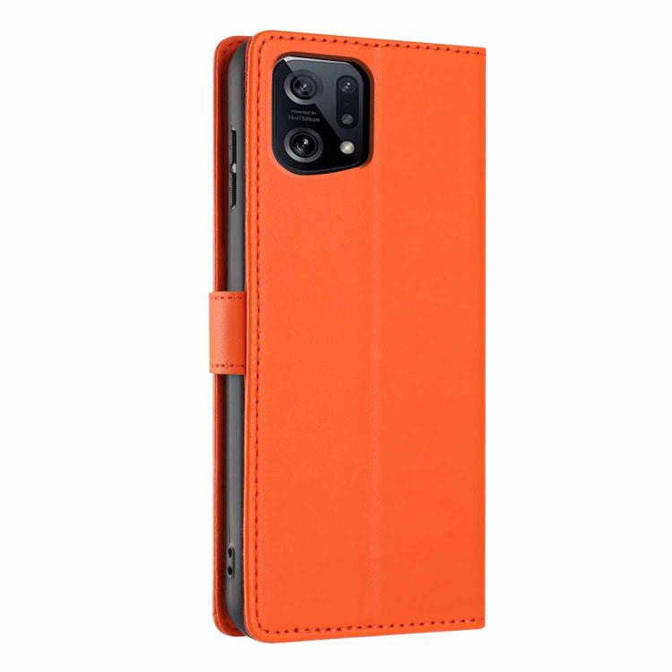 For OPPO Find X5 Tree Cat Embossed Flip Vegan Leather Phone Case
