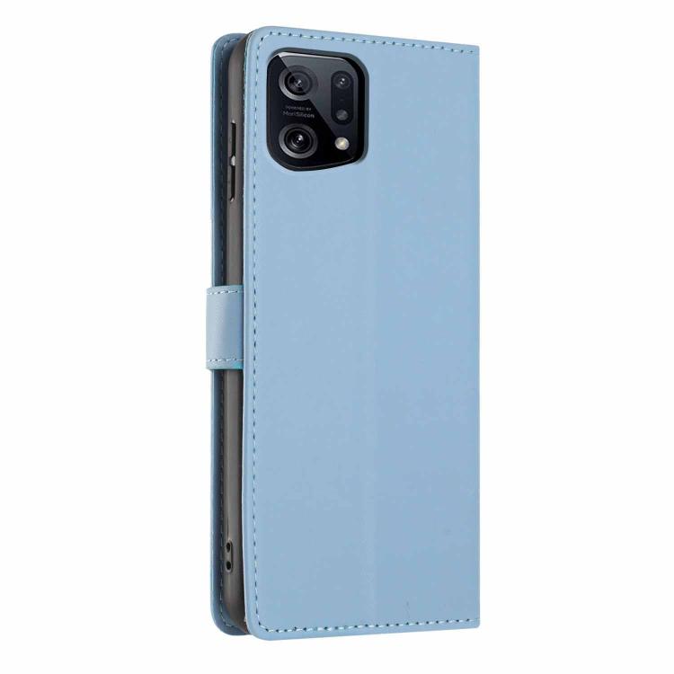 For OPPO Find X5 Tree Cat Embossed Flip Vegan Leather Phone Case