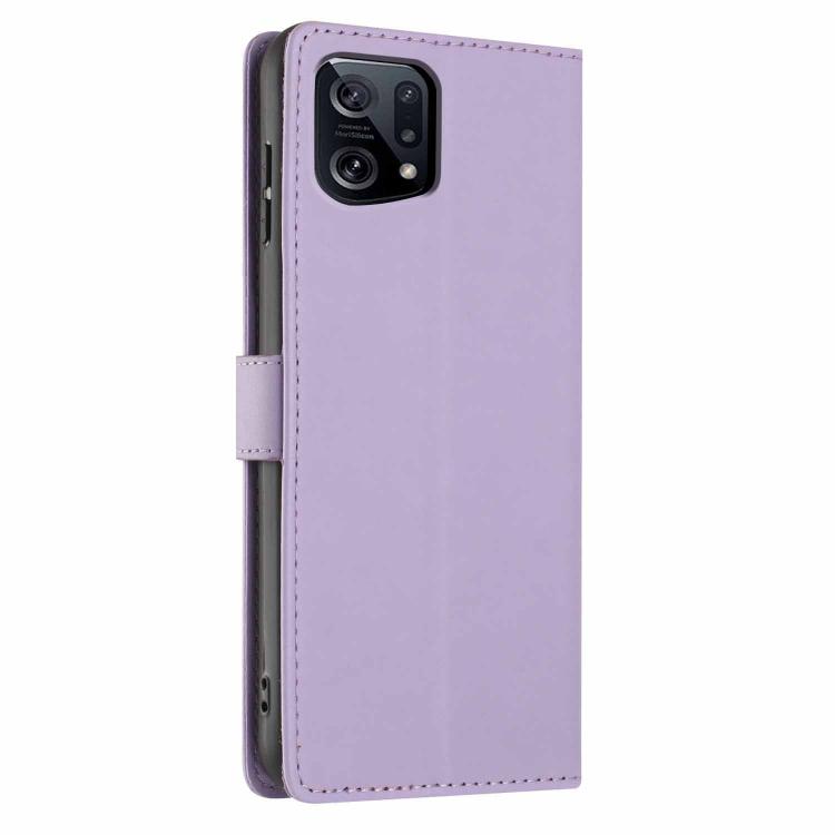 For OPPO Find X5 Tree Cat Embossed Flip Vegan Leather Phone Case