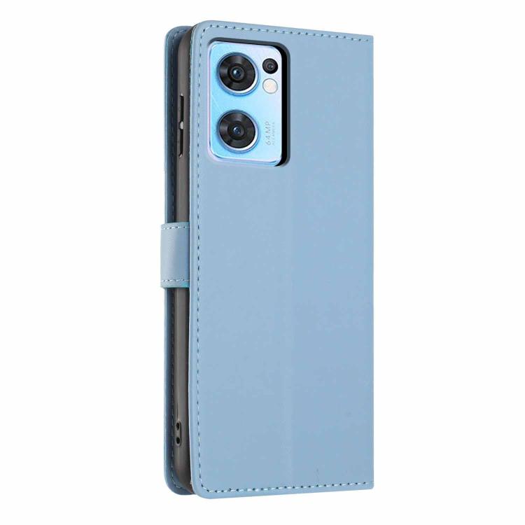 For OPPO Find X5 Lite Tree Cat Embossed Flip Vegan Leather Phone Case