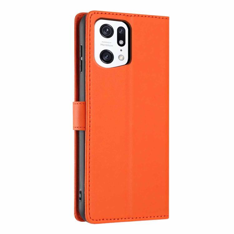 For OPPO Find X5 Pro Tree Cat Embossed Flip Vegan Leather Phone Case