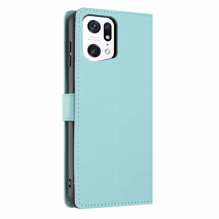 For OPPO Find X5 Pro Tree Cat Embossed Flip Vegan Leather Phone Case