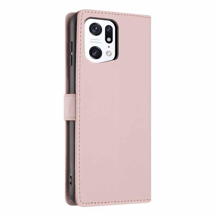 For OPPO Find X5 Pro Tree Cat Embossed Flip Vegan Leather Phone Case