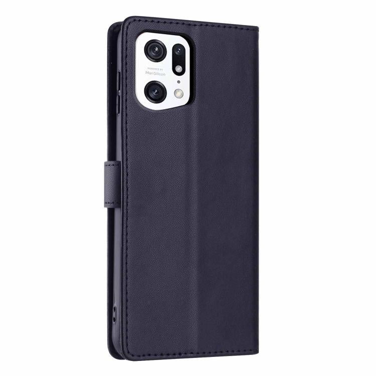 For OPPO Find X5 Pro Tree Cat Embossed Flip Vegan Leather Phone Case