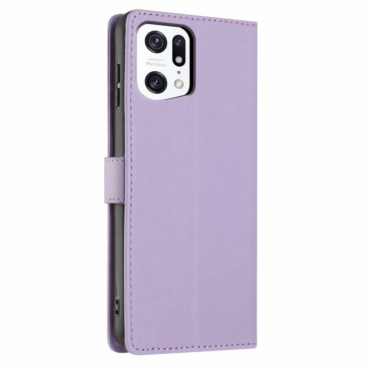 For OPPO Find X5 Pro Tree Cat Embossed Flip Vegan Leather Phone Case