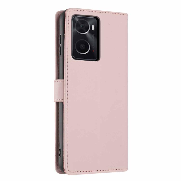 For OPPO A36 / A76 / A96 Tree Cat Embossed Flip Vegan Leather Phone Case