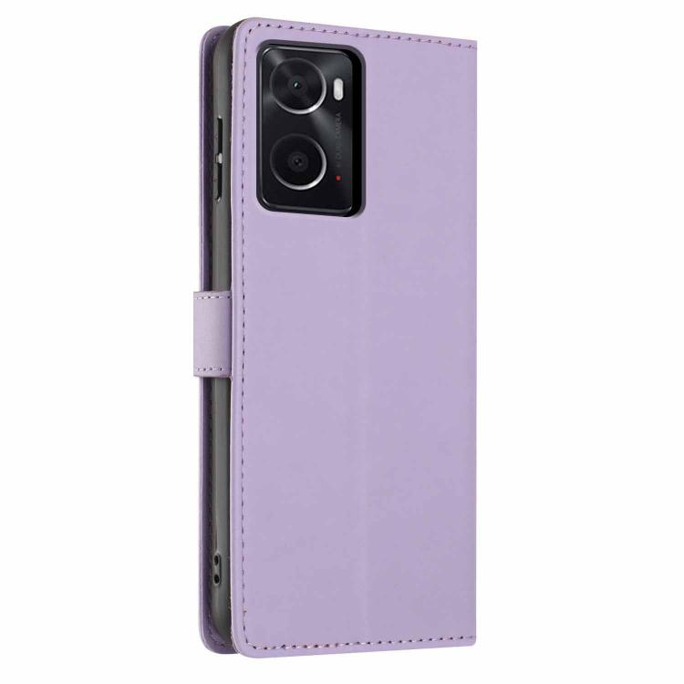 For OPPO A36 / A76 / A96 Tree Cat Embossed Flip Vegan Leather Phone Case