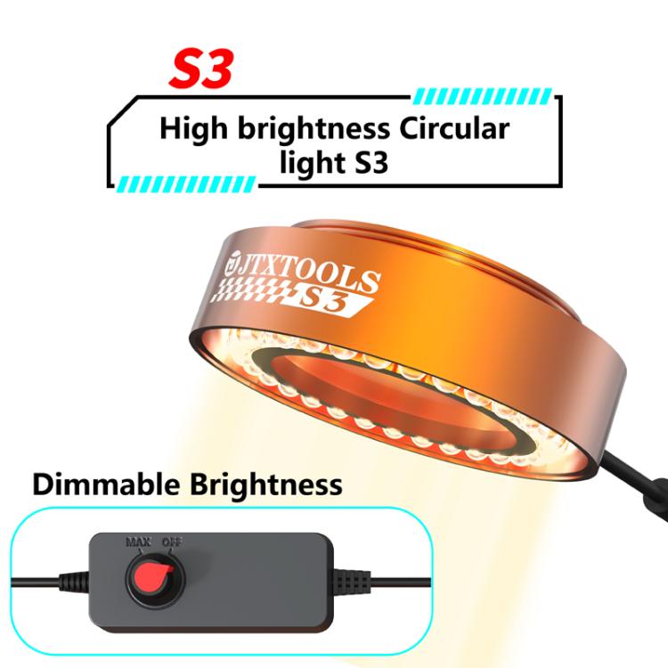 JTX S3 Aluminum Alloy 31Pcs High Brightness LED Microscope Dustproof Light Source