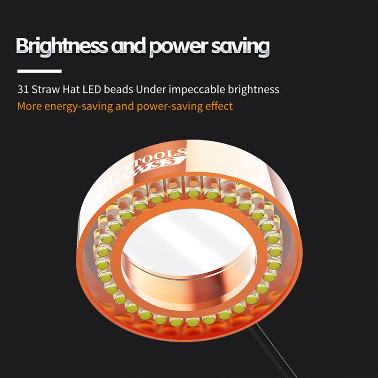 JTX S3 Aluminum Alloy 31Pcs High Brightness LED Microscope Dustproof Light Source