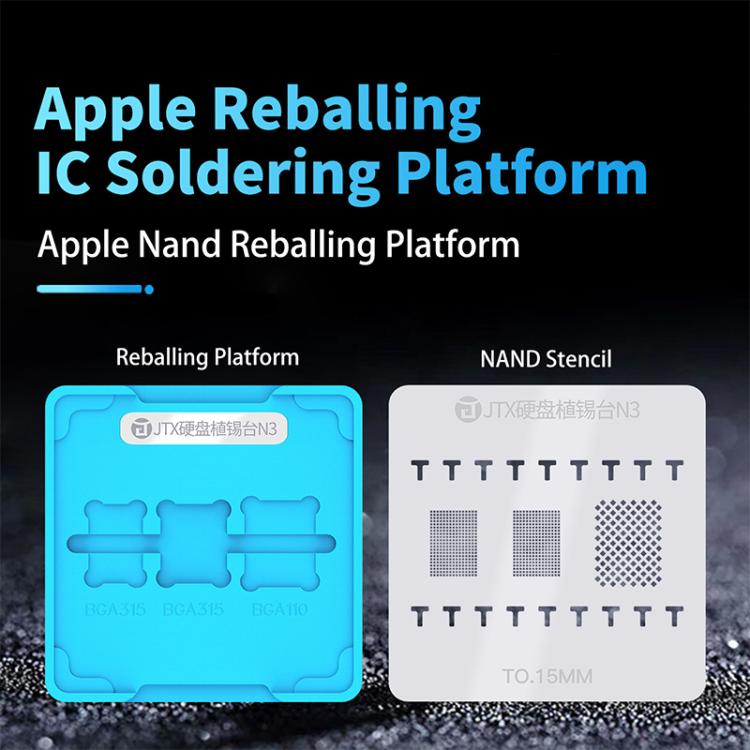 JTX N3 BGA Planting Tin Reballing Stencil Platform Set