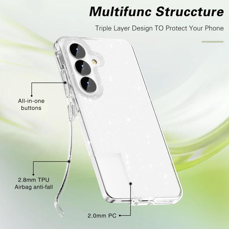 For Samsung Galaxy S26+ 5G Shockproof Terminator Glitter Powder Phone Case