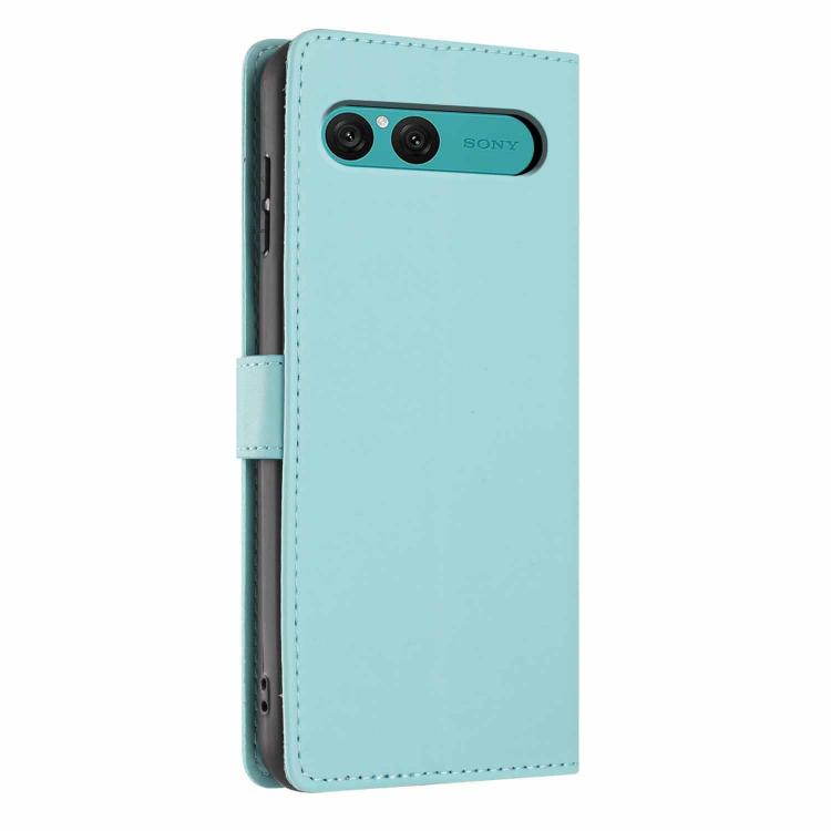 For Sony Xperia 10 VII Tree Cat Embossed Flip Vegan Leather Phone Case