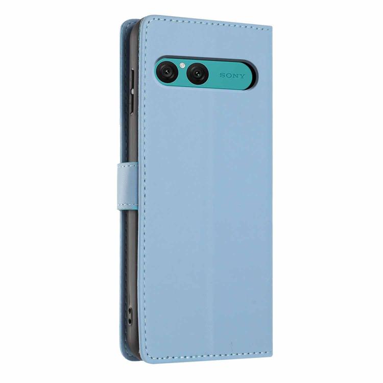 For Sony Xperia 10 VII Tree Cat Embossed Flip Vegan Leather Phone Case