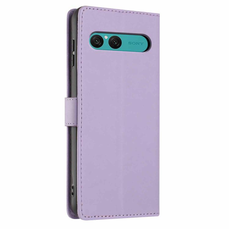 For Sony Xperia 10 VII Tree Cat Embossed Flip Vegan Leather Phone Case