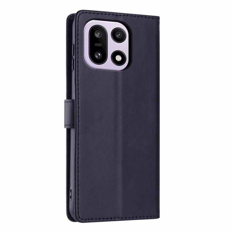 For OnePlus 15 Tree Cat Embossed Flip Vegan Leather Phone Case
