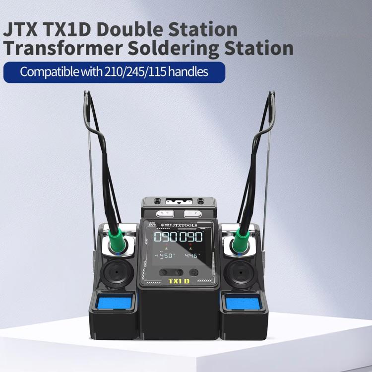 JTX TX1D Dual-Station Smart Soldering Rework Station, Plug:US Plug