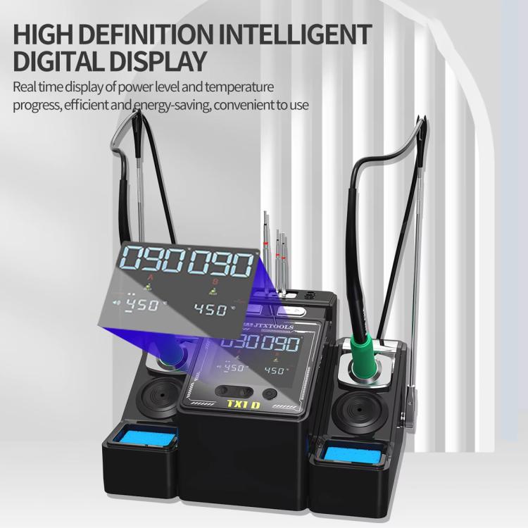 JTX TX1D Dual-Station Smart Soldering Rework Station, Plug:US Plug