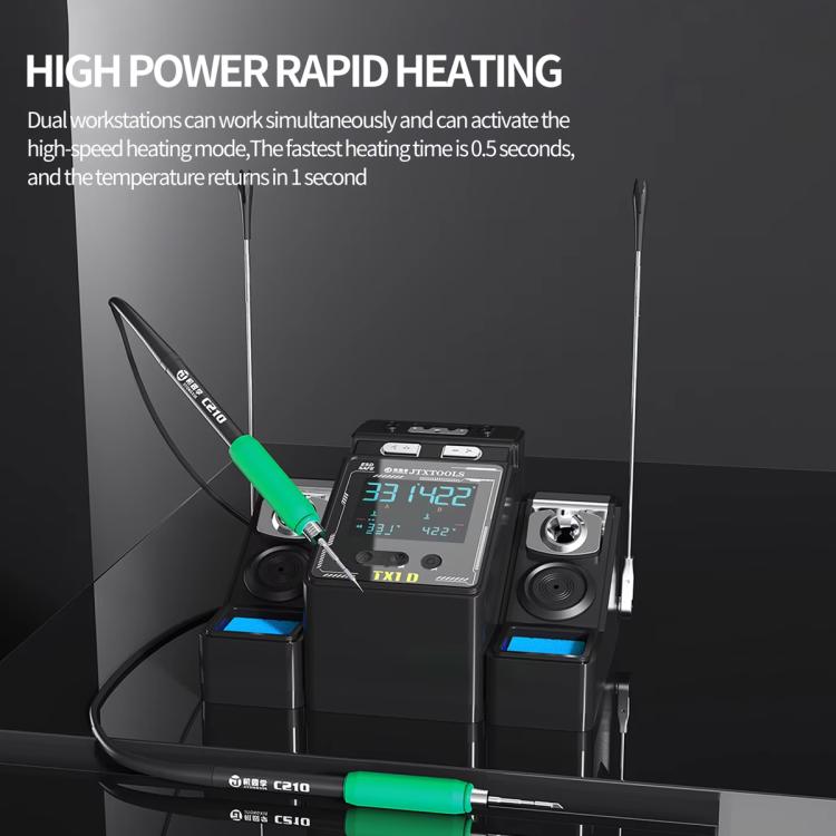 JTX TX1D Dual-Station Smart Soldering Rework Station, Plug:US Plug